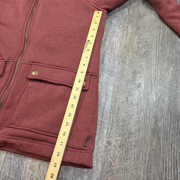 Columbia Women's Sherpa Lined Chore Hooded Jacket Red Zip Up Size M Lightweight - Picture 12 of 14